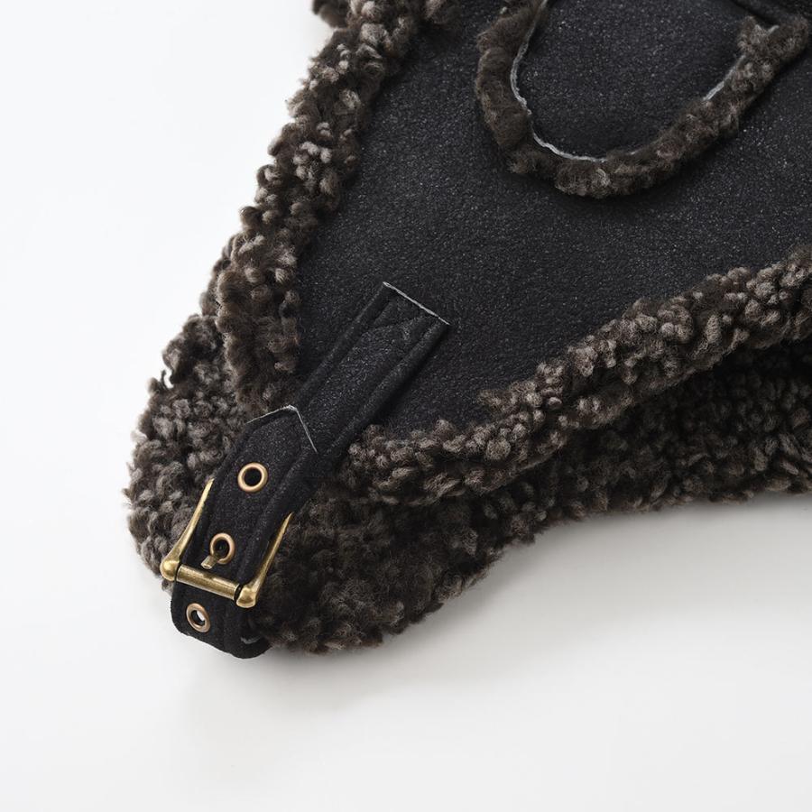 CROWN CAP フライトキャップ メンズ 秋冬 ボア レザー 本革 飛行 CROWN CAP フライトキャップ メンズ 秋冬 ボア レザー 本革 飛行