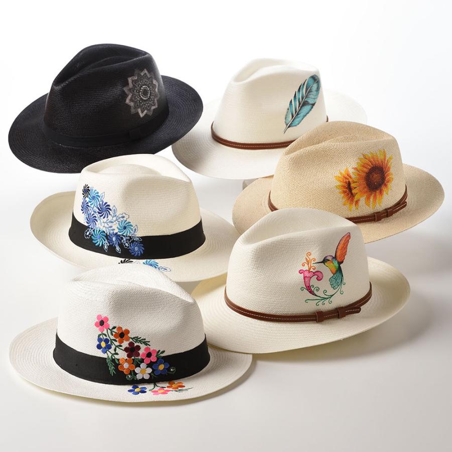 ELOY BERNAL（エロイ ベルナール） ペイントパナマ帽 パナマハット 中