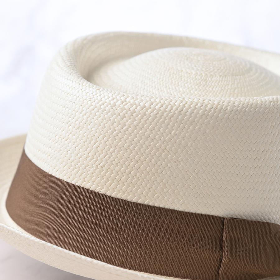 ELOY BERNAL 帽子 父の日 パナマ帽 春 夏 メンズ 大きいサイズ 紳士帽 ポークパイハット ブランド エクアドル HELEN（ヘレン） ホワイト｜homeroortega｜05