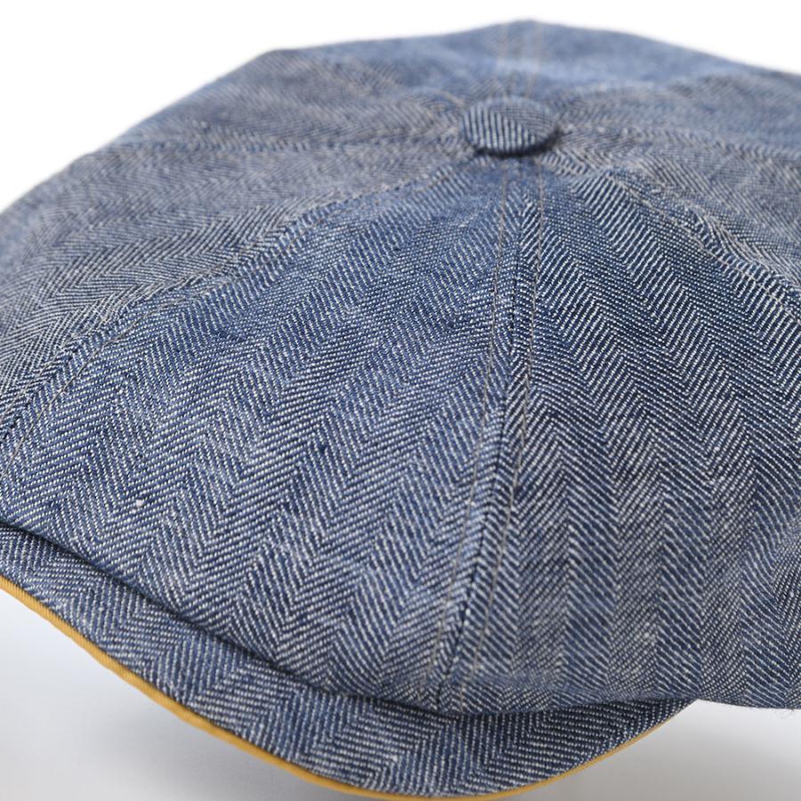 Gottmann 帽子 父の日 キャスケット帽 メンズ レディース キャップ CAP 春 夏 大きいサイズ UV対策 Kingston Linen（キングストン リネン） G2333535 ブルー｜homeroortega｜04