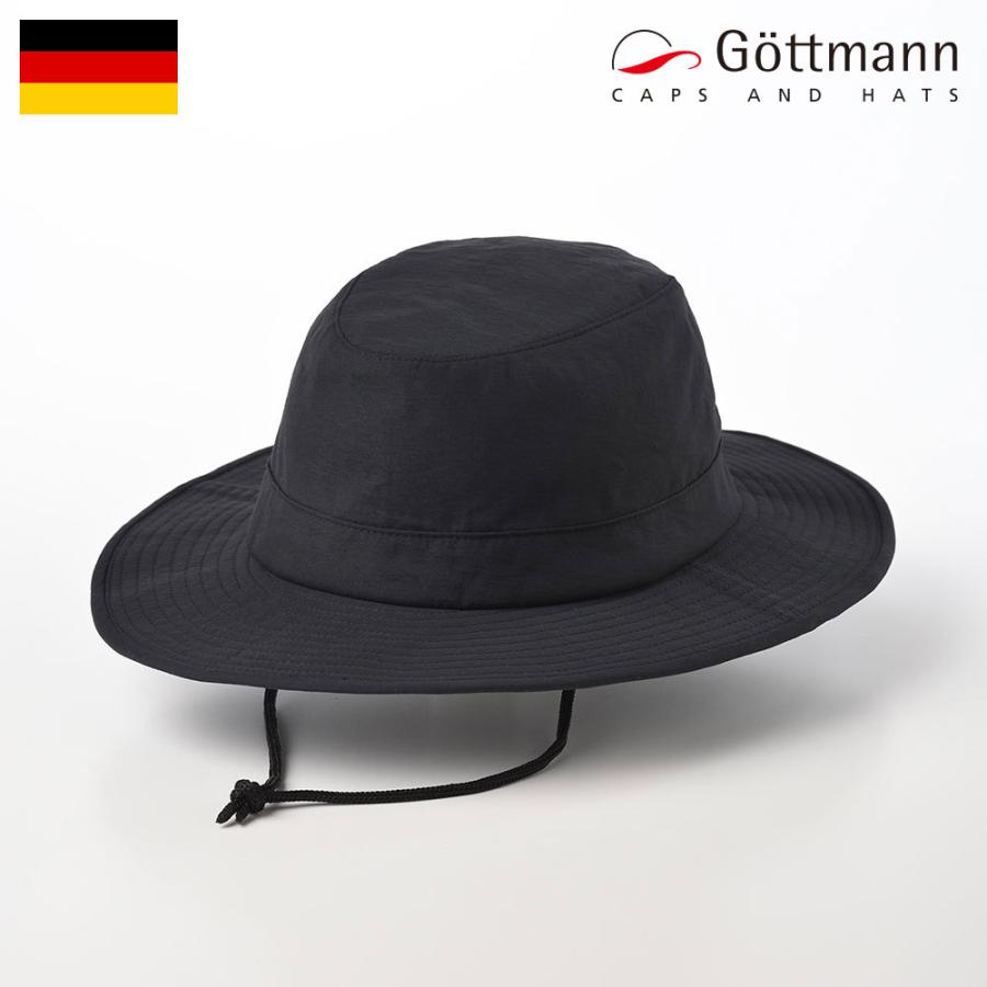 SALE 20%OFF Gottmann バケットハット 帽子 父の日 メンズ 春 夏 あご紐付き Explorer Safarihat（エクスプローラー サファリハット） G1814670 ブラック｜homeroortega