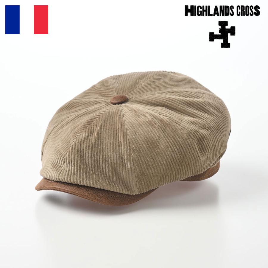Highlands Cross コーデュロイキャスケット メンズ レディース 帽子 秋 冬 キャップ Campbell Cotton 002 ベージュ Demo M