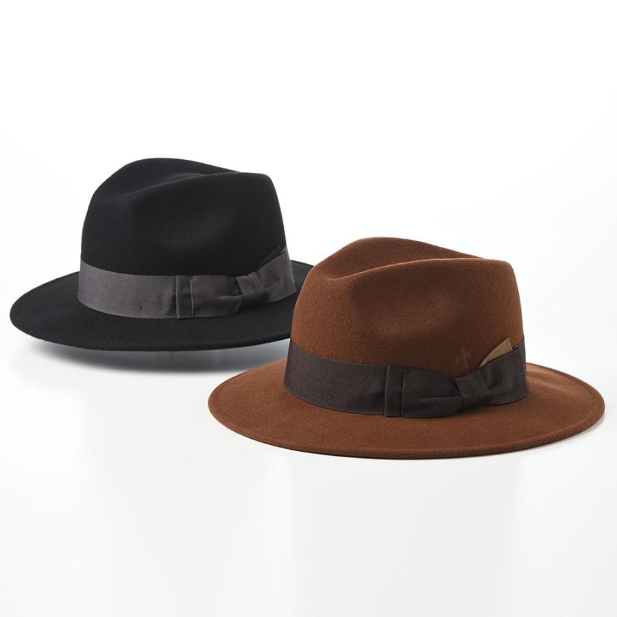 HIGHLANDS CROSS フェルトハット 中折れハット 秋冬 メンズ レディース 父の日 フェドラ Malcolm Wool Hat 001（マルコム ウールハット） ブラック｜homeroortega｜09