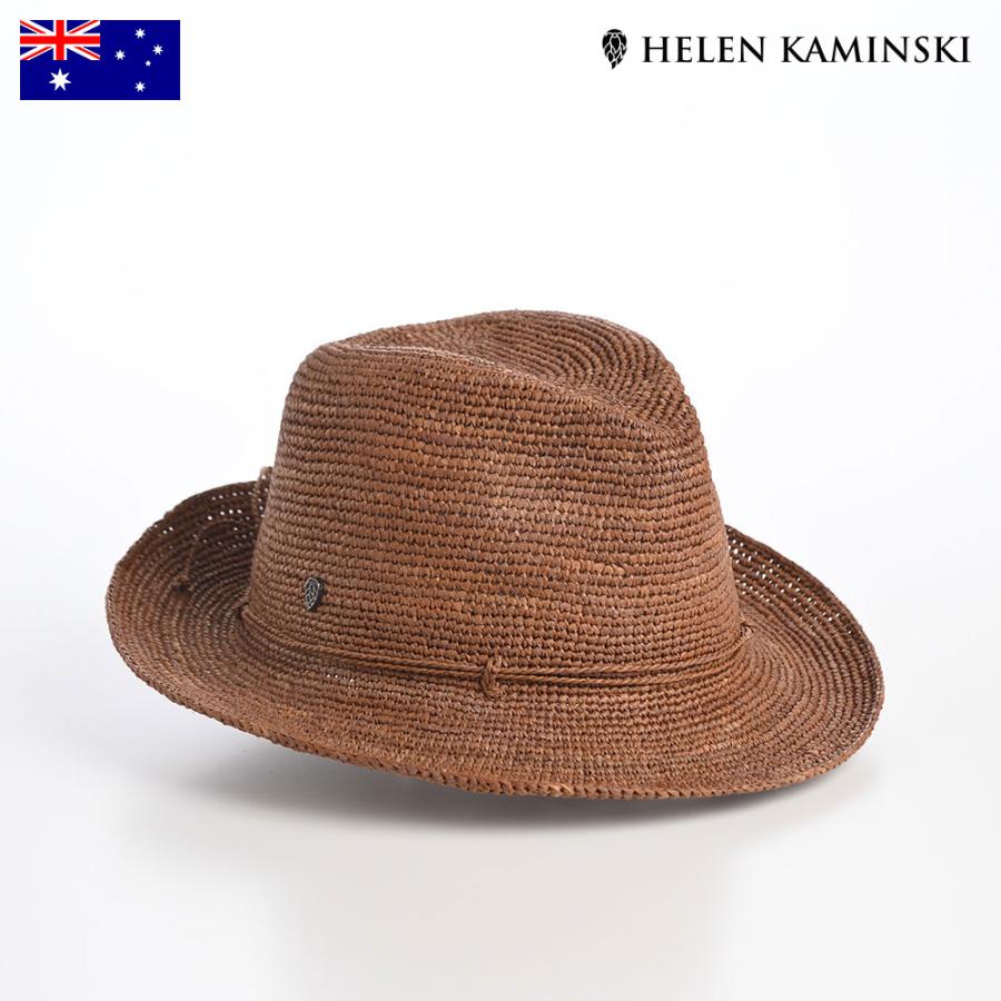 HELEN KAMINSKI 中折れハット ラフィアハット 麦わら帽 ストロー