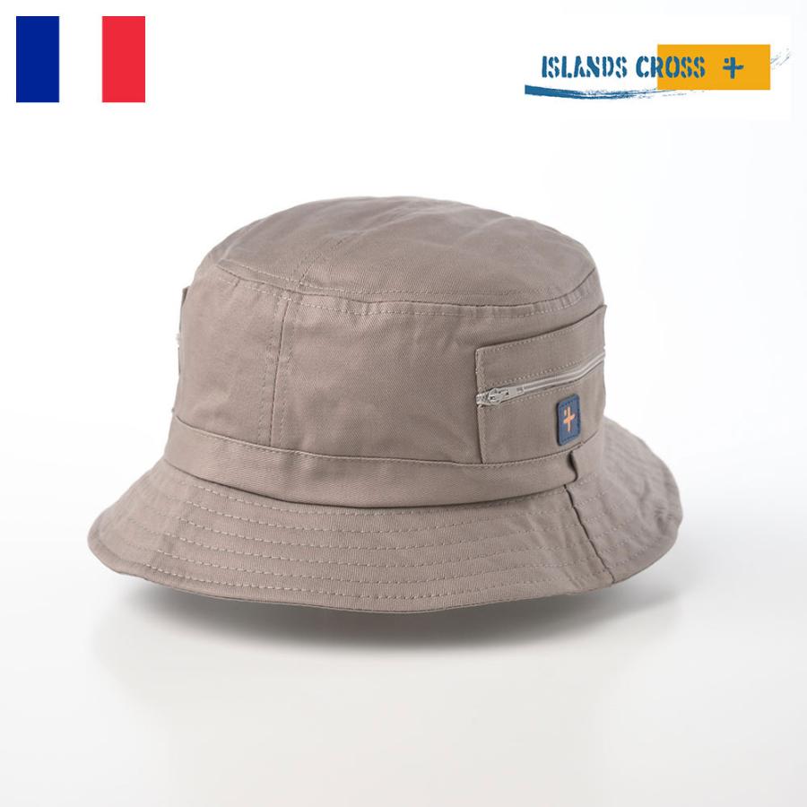 ISLANDS CROSS バケットハット 帽子 父の日 メンズ レディース 大きいサイズ 春 夏 シンプル Nui Bucket Hat（ヌイ バケットハット）グレー｜homeroortega