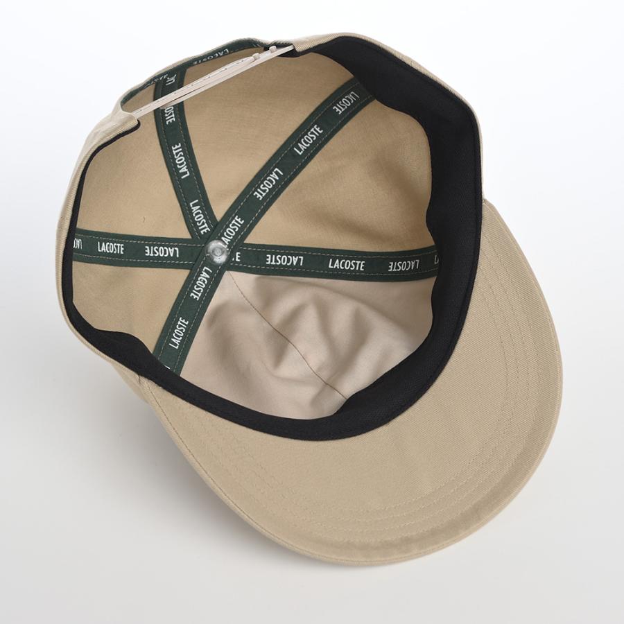 LACOSTE キャップ CAP 帽子 父の日 メンズ レディース 春夏 ワニロゴ アウトドア スポーツ MESSAGE CAP（メッセージ キャップ） L1304 ベージュ｜homeroortega｜05