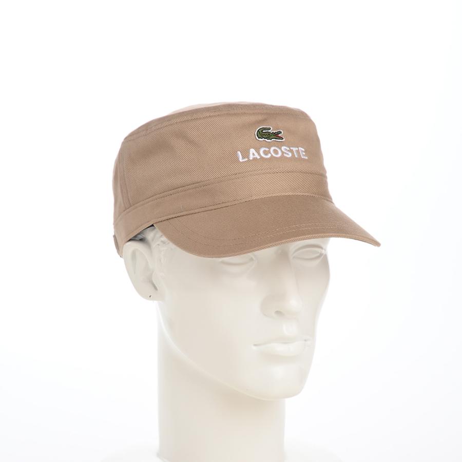 LACOSTE キャップ CAP 帽子 父の日 メンズ レディース 春夏 ワニロゴ アウトドア スポーツ LOGO DE GAULLE CAP（ロゴ ドゴールキャップ） L1308 ベージュ｜homeroortega｜06