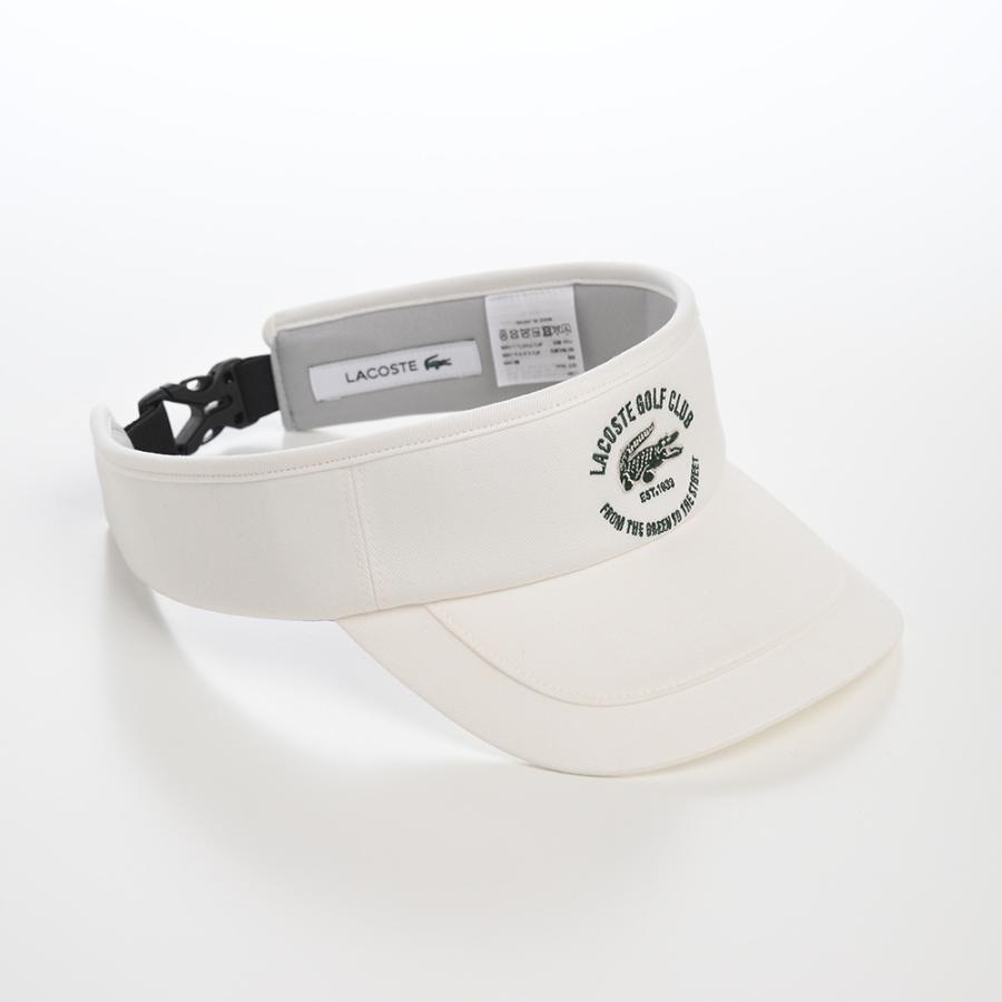 新品　LACOSTE ゴルフバイザー ホワイト　ラコステ ラコステ サンバイザー LACOSTE GOLF CLUB VISOR（ラコステ