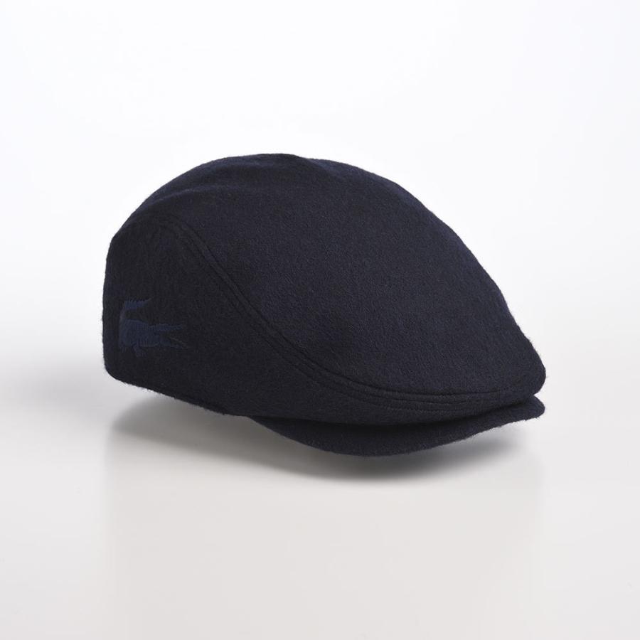 LACOSTE ハンチング帽 メンズ レディース キャップ CAP 帽子 父の日 秋 冬 SIDE LOGO WOOL HUNTING（サイドロゴ ウールハンチング） L1164 ネイビー｜homeroortega｜02