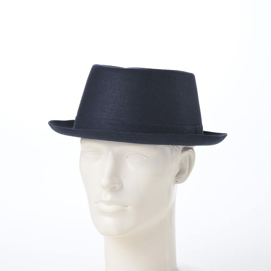 ◎MARONE（マローネ）イタリア製　ポークパイ型リネンハット MARONE（マローネ） ポークパイハット 帽子 メンズ レディース 秋冬