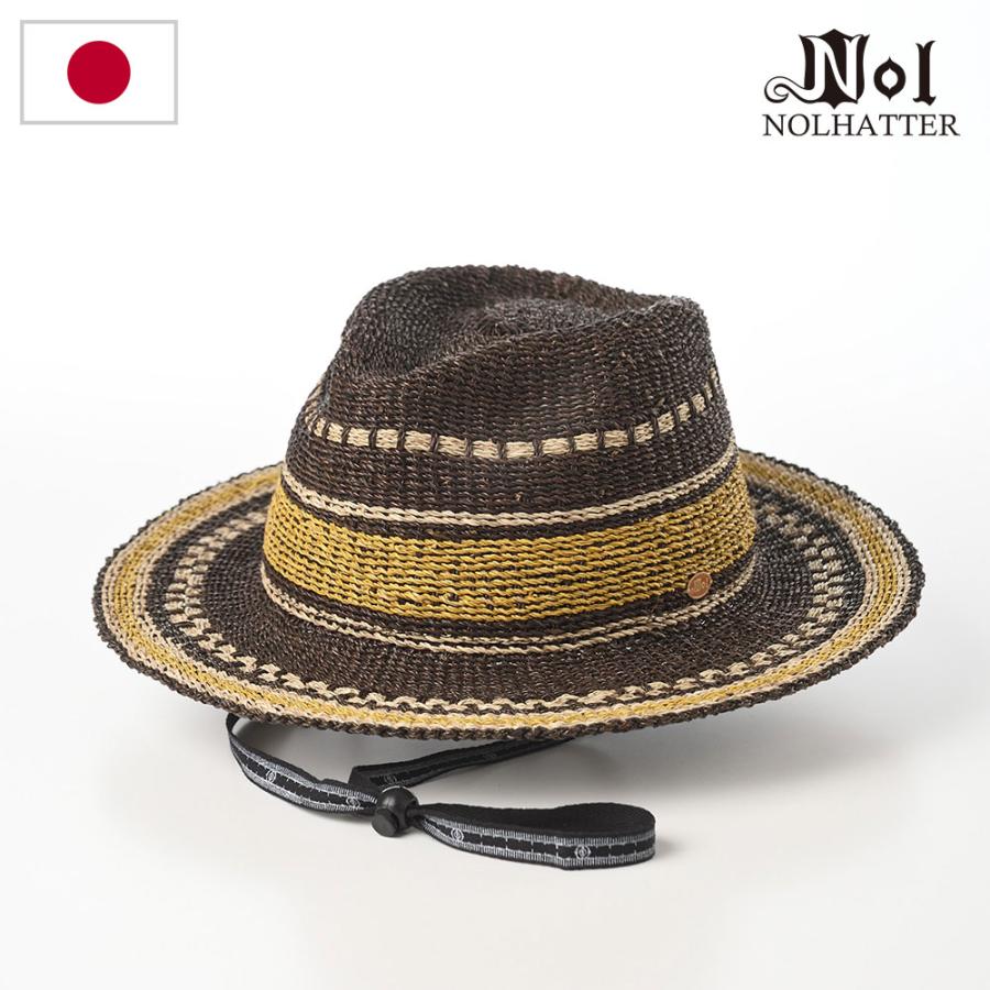 NOL 中折れハット ストローハット 帽子 メンズ レディース 春夏 Pilin