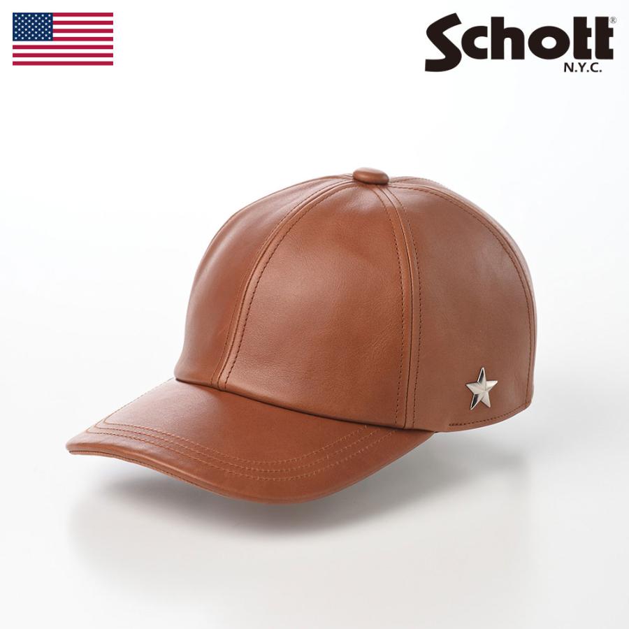 Schott N.Y.C（ショット） Schott ONE STAR LEATHER CAP(ワンスター