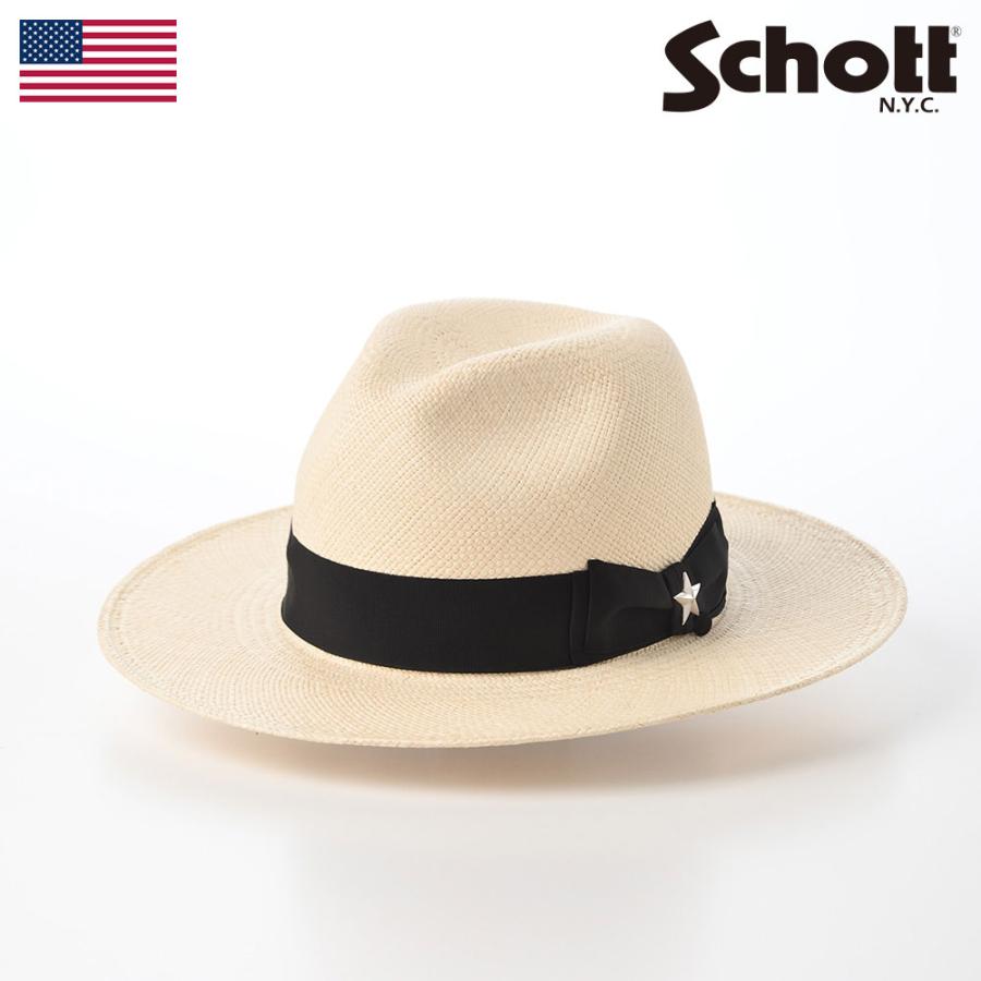 SCHOTT パナマハット　59 ナチュラル　ワンスター Schott N.Y.C ONE STAR PANAMA HAT(ワンスター パナマハット