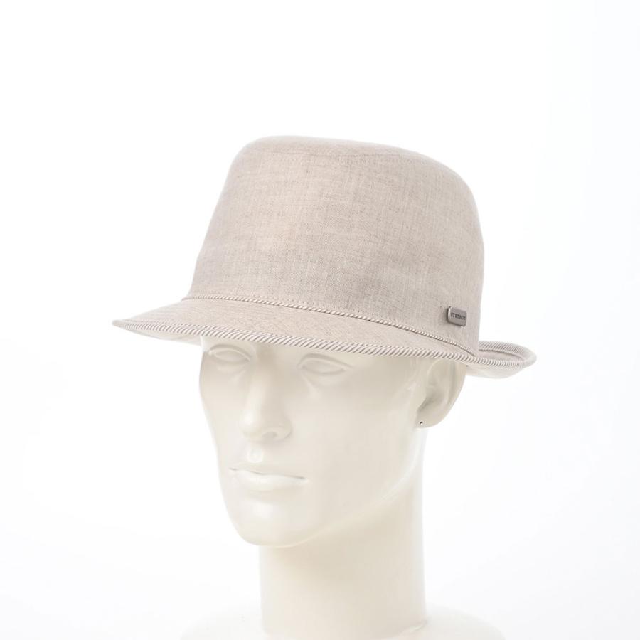 STETSON 帽子 サファリハット バケットハット スナップブリム つば短め メンズ SLUB BORDER SAFARI（スラブボーダー サファリ）SE193 ベージュ｜homeroortega｜07