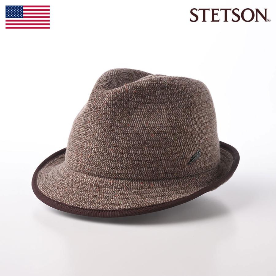 ブランドおしゃれ ポイント2倍 Stetson 中折れハット つば短め 帽子 スナップブリム メンズ 紳士帽 秋 冬 日本製 Knit Manish Hat ニットマニッシュハット Se4 ブラウン 在庫限りッ アウトレット Www Lestregheubriache Pub