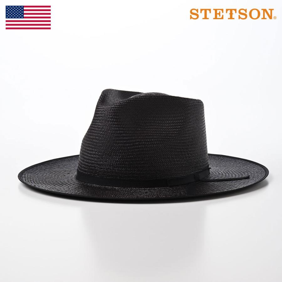 Stetson パナマハット メンズ 帽子 春 夏 中折れハット つば広 Manish Panama マニッシュ パナマ Se5 ブラック ギフト プレゼント 在庫一掃売り切りセール