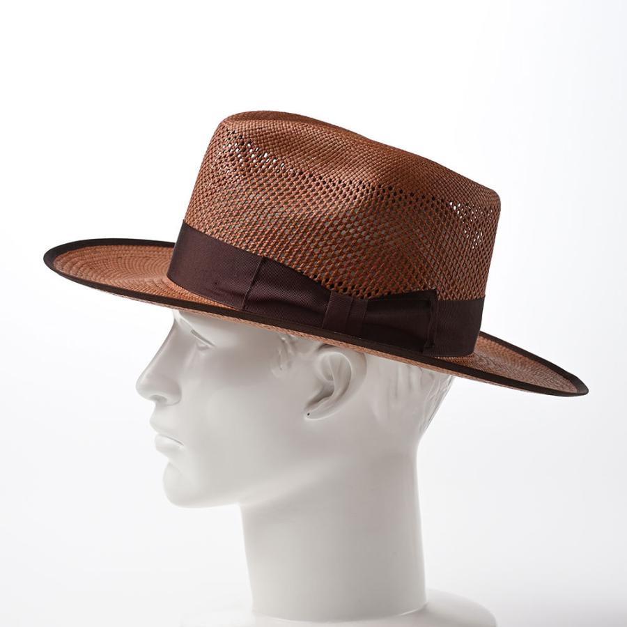 STETSON ステットソン 透かし編み ストローハット STETSON（ステットソン） 透かし編み パナマハット メンズ 帽子 春 夏