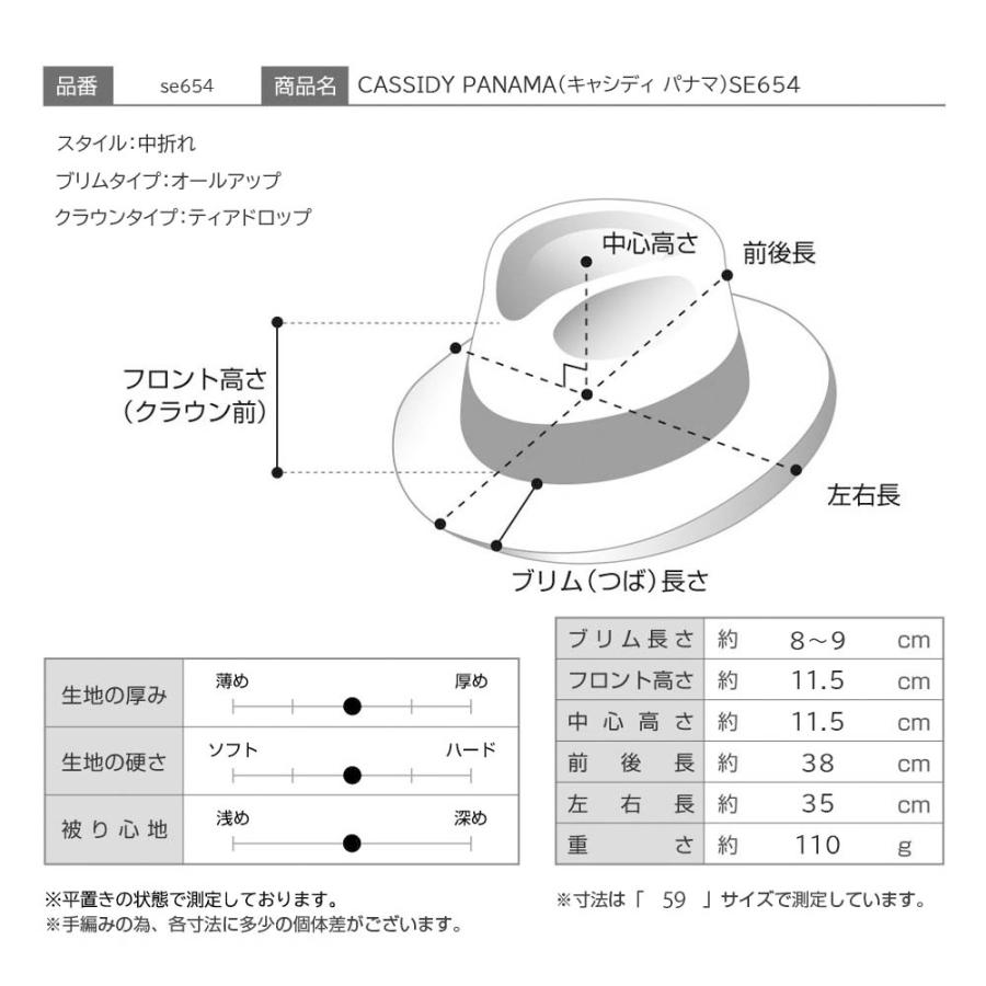 STETSON（ステットソン） パナマ帽 中折れハット メンズ 春 夏 大きい