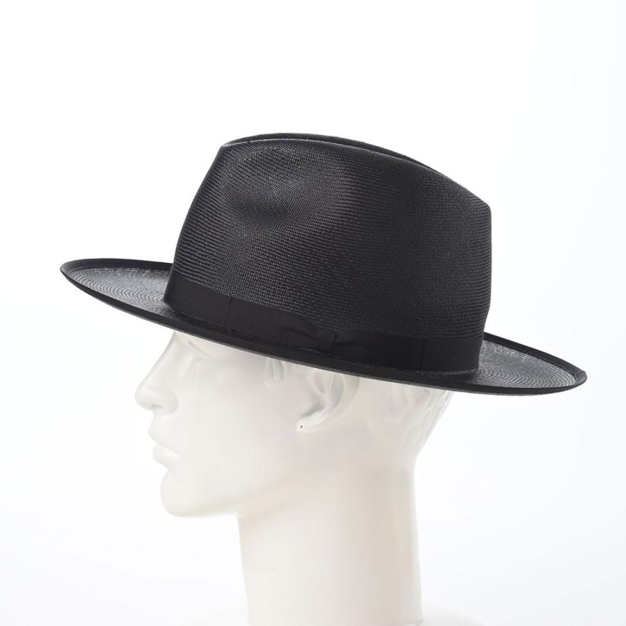 STETSON 帽子 父の日 中折れハット ストローハット メンズ 春 夏 麦わら帽 大きいサイズ ステットソン BUNTAL HAT（ブンタール ハット） SE769 ブラック｜homeroortega｜08