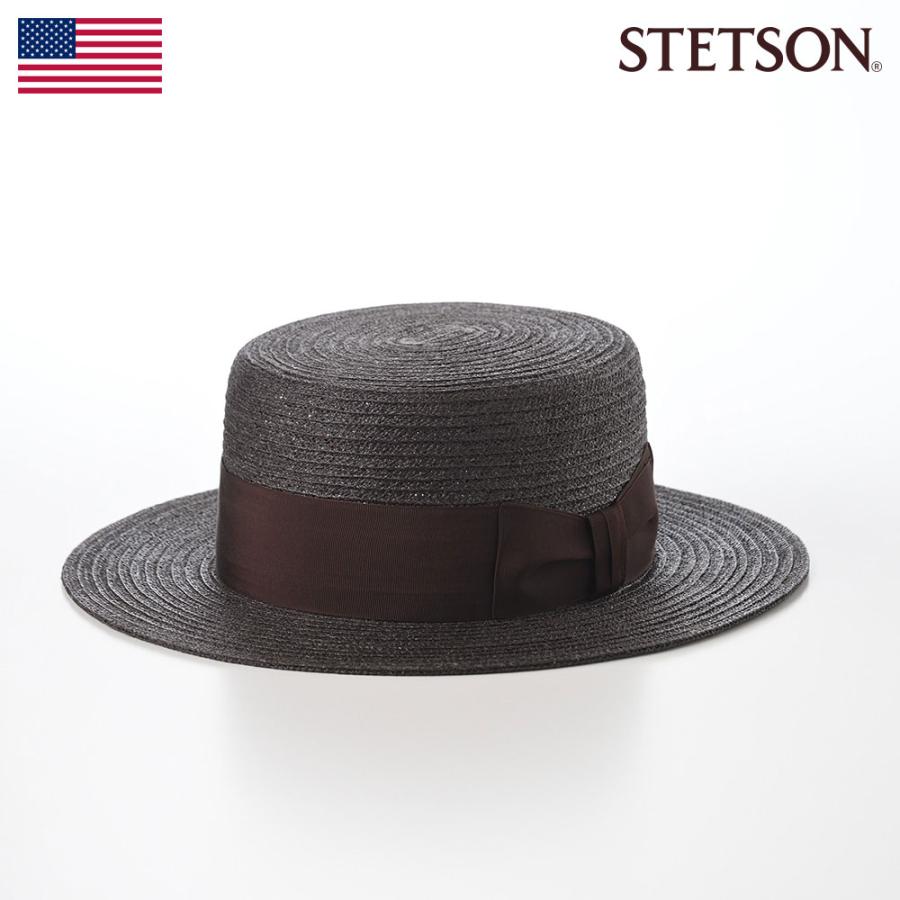 STETSON ステットソン 中折れハット ブラウン STETSON（ステットソン） 中折れハット ストローハット 帽子 メンズ