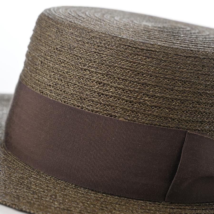 STETSON 帽子 父の日 中折れハット ストローハット 麦わら帽 ステットソン JUTE BRAID KANKAN HAT（ジュートブレード カンカンハット） SE771 オリーブ｜homeroortega｜05