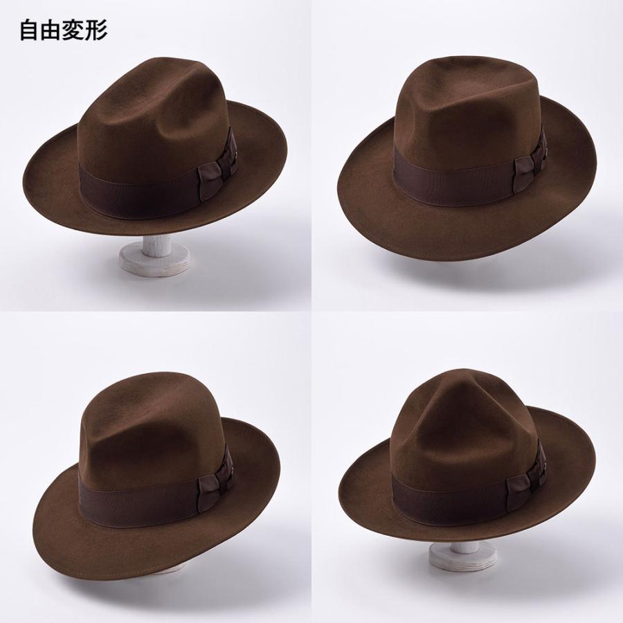 STETSON メンズ ビーバー フェルトハット 中折れハット 帽子 レディース 秋冬 ニューヨークST120 父の日ギフトの画像