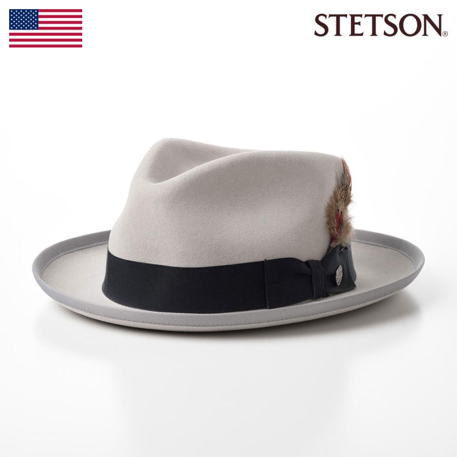 STETSON メンズ フェルトハット 帽子 秋 冬 中折れハット 紳士帽