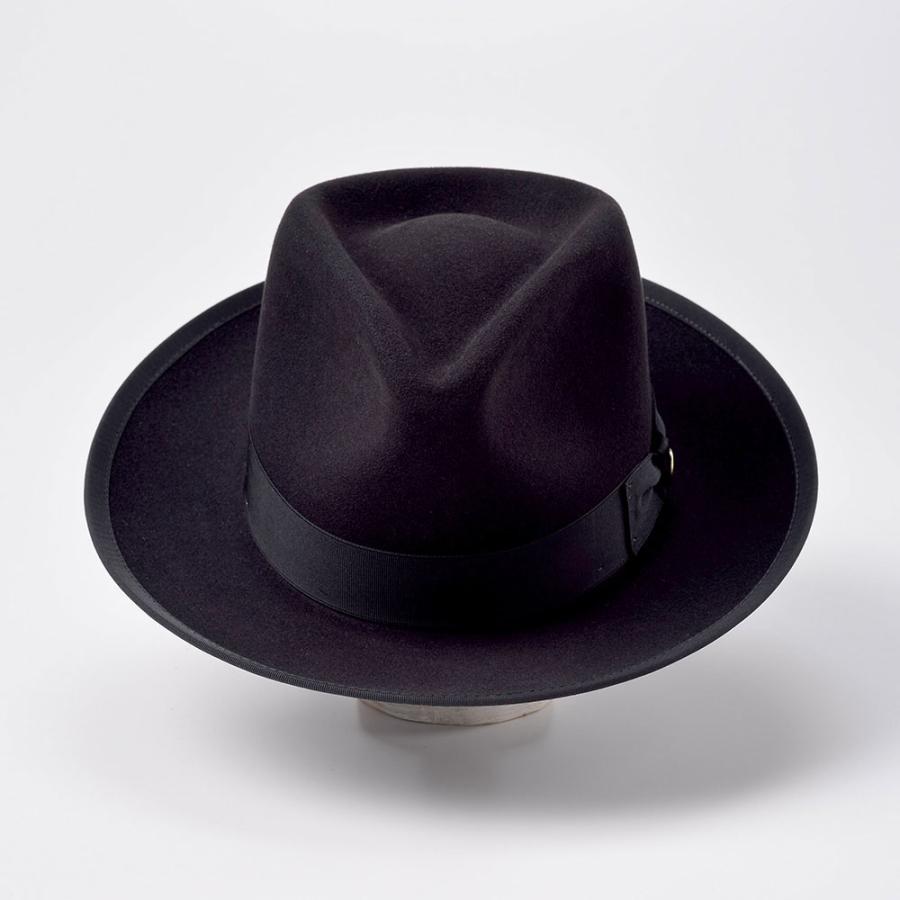 STETSON メンズ ラビット フェルトハット 中折れハット 帽子 父の日 秋冬 ビンテージウィペットミックス ST165 ブラック｜homeroortega｜06