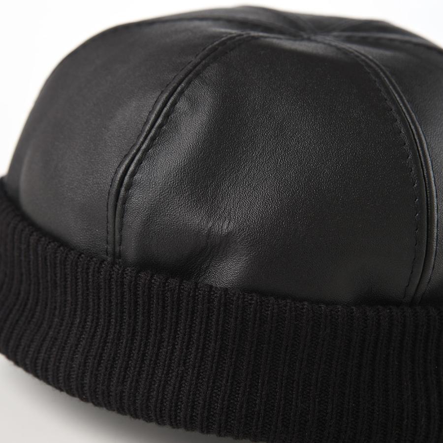 Sterkowski ロールキャップ 本革 ビーニー レザーキャップ Sterkowski ロールキャップ 本革 ビーニー レザーキャップ