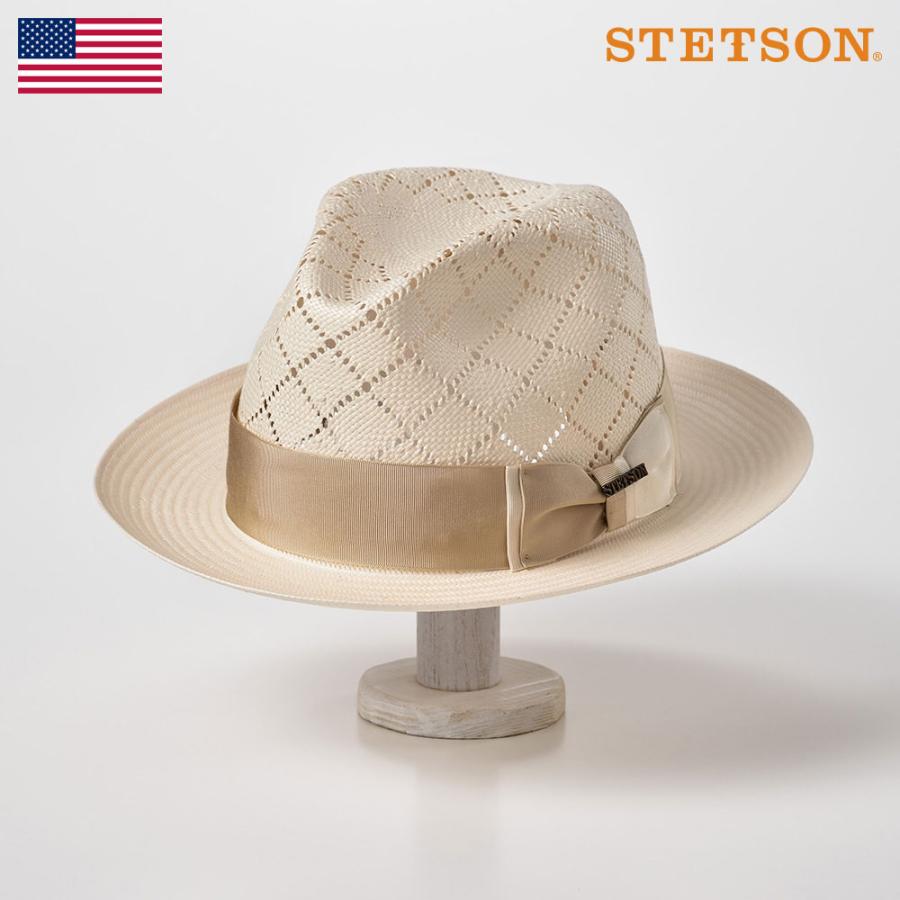 ステットソン　ストローハット STETSON（ステットソン） 中折れハット ストローハット 帽子 メンズ