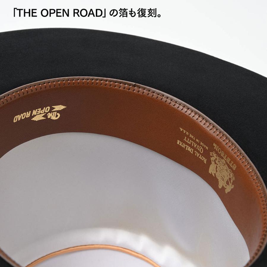 STETSON 中折れハット フェルトハット メンズ 秋 冬 オープンクラウン VINTAGE OPEN ROAD-Repro ST202 ブラック 父の日ギフトの画像