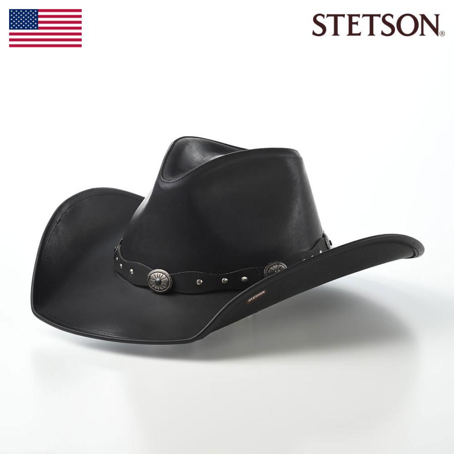 STETSON レザーウエスタンハット 本革 メンズ 秋 冬 カウボーイ テンガロン アメカジ ROXBURY（ロックスベリー）ST906 ブラック  : st906-black : メンズハット・帽子専門店 時谷堂 - 通販 - Yahoo!ショッピング