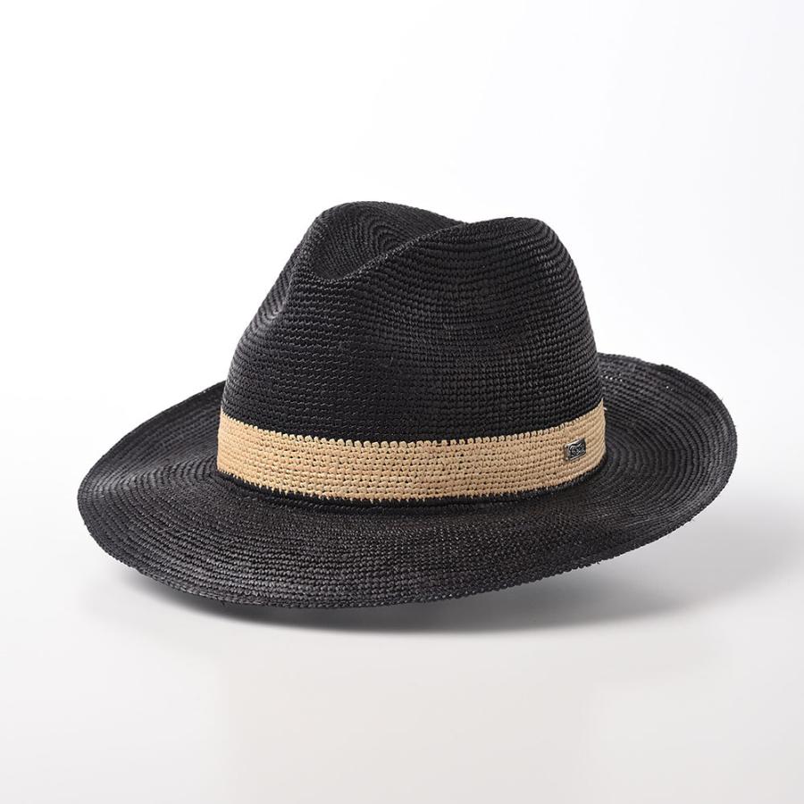 TESI パナマ帽 パナマハット かぎ針編み メンズ レディース 父の日 紳士帽 中折れ帽 涼しげ Panama Hat Croche(パナマハット クロッシェ) T1904 ブラック｜homeroortega｜02