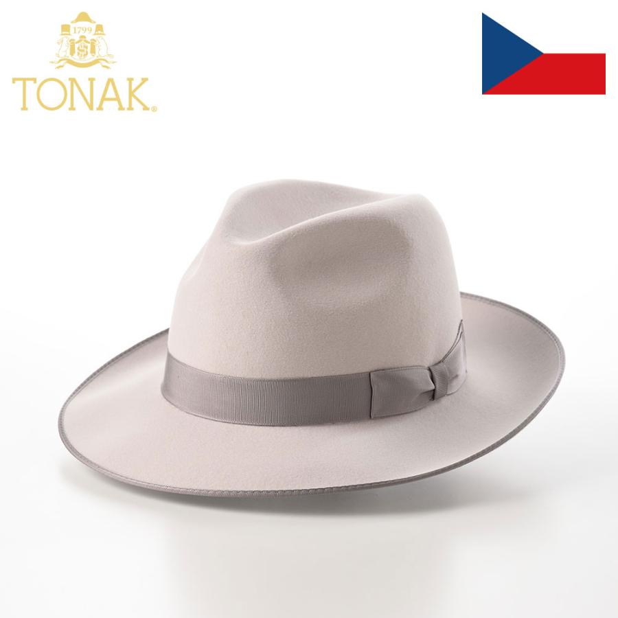 TONAK（トナック） ラビットファーフェルトハット 中折れハット メンズ 帽子 秋 冬 革スベリ 大きいサイズ NOBLE(ノーブル ...