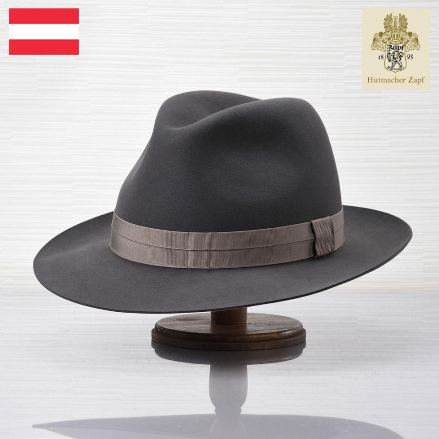 ビーバーフェルトハット メンズ 帽子 中折れハット 大きいサイズ メンズファッション 秋 冬 ブランド カルロビーバー ファッション オーストリア製 Zap011 Zapf グラウ カルロビーバー 時谷堂 メンズハット 帽子専門店