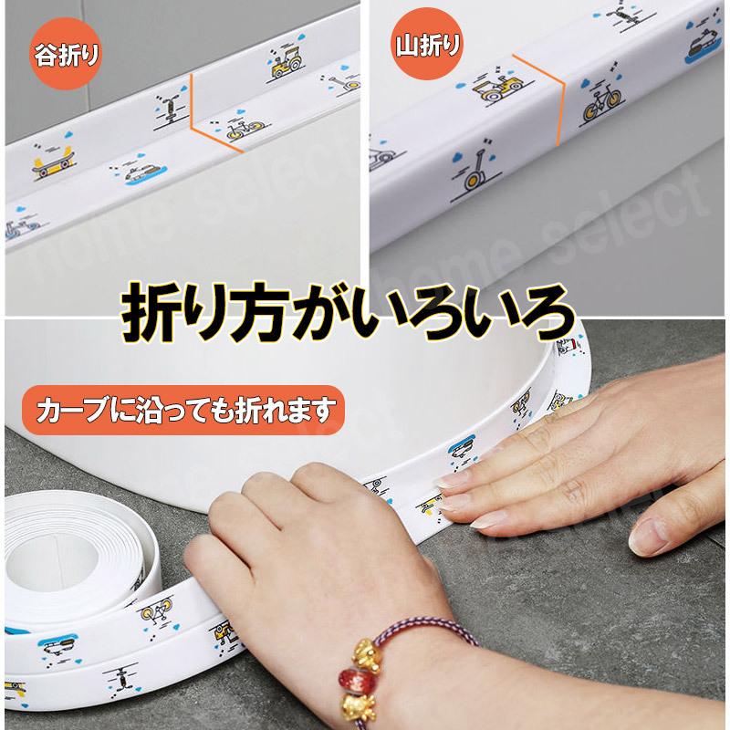 防水テープ トイレ 透明 隙間 3.8cm 3.2m 浸みる 防止 防カビ テープ キッチン 水回り 洗面所 流し台 浴槽 コンロ 汚れ防止 半透明 梅雨対策 | ブランド登録なし | 10