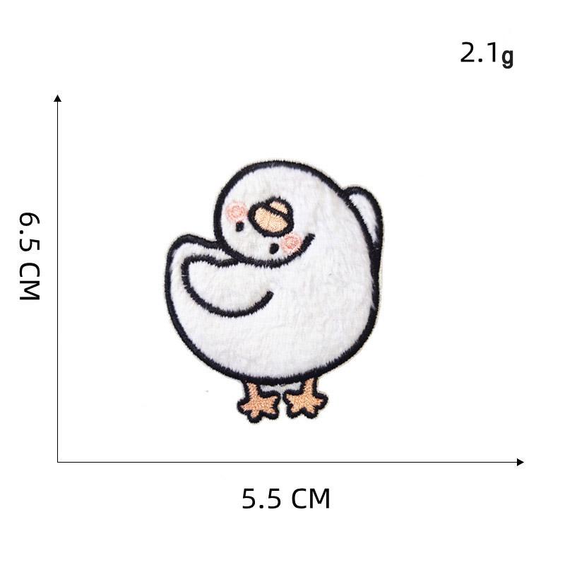 ワッペン 8枚セット アヒル 刺繍 アイロン キャラクター アップリケ 入園 入学 かわいい 送料無料 お買い得 親子 男の子 女の子 保育園 幼稚園 | ブランド登録なし | 07