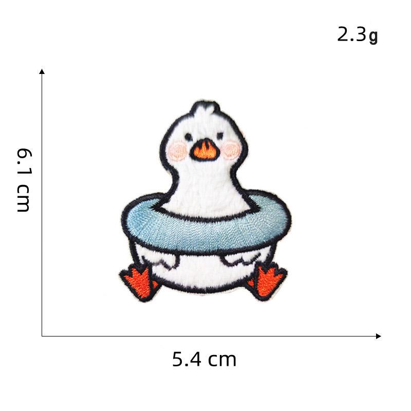 ワッペン 8枚セット アヒル 刺繍 アイロン キャラクター アップリケ 入園 入学 かわいい 送料無料 お買い得 親子 男の子 女の子 保育園 幼稚園 | ブランド登録なし | 08