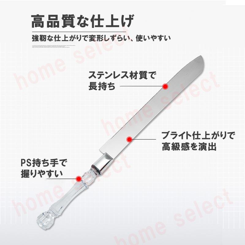 ケーキナイフ パンナイフ パンカッター フランスパン ホームパーティー 便利 ケーキ ピザ 誕生日 クリスマス お祝い ステンレス イベント 催事 カット | ブランド登録なし | 04