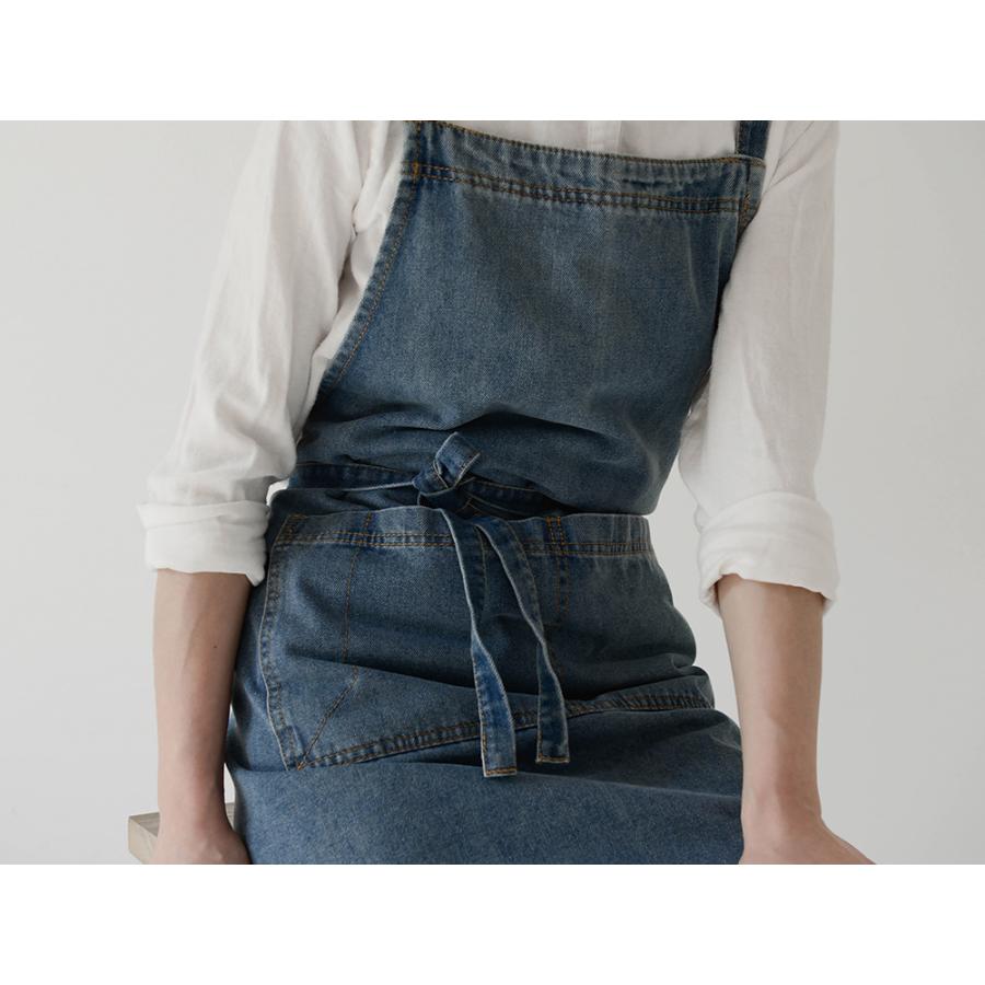 デニム エプロン おしゃれ 北欧 保育士 シンプル カフェ 無地 リネンコットンエプロン 花屋 レディース メンズ 50代 | ブランド登録なし | 17