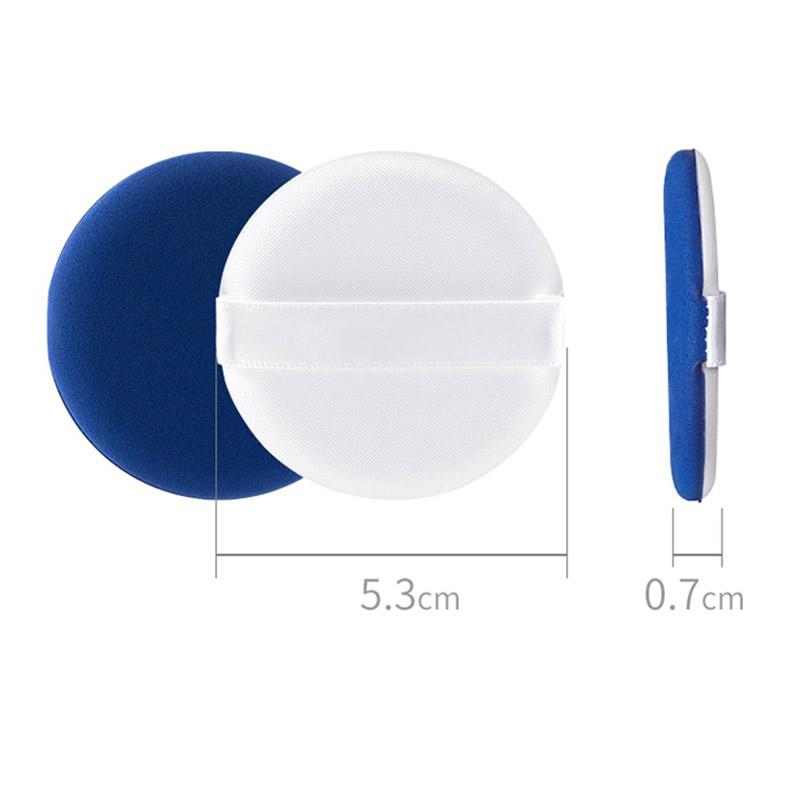 BBクリーム用 パフ 携帯用 パフ 2個セット フェイス 薄型 直径5.3cm 厚さ0.7cm 収納ケース付き 便利 化粧用品 肌色 青色 清潔 洗う 繰り返し | ブランド登録なし | 06