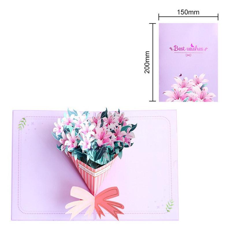 母の日 メッセージカード グリーティングカード カーネーション バースデーカード 感謝 おしゃれ 立体 花束 3D 手作り かわいい お祝い 封筒付き | ブランド登録なし | 11