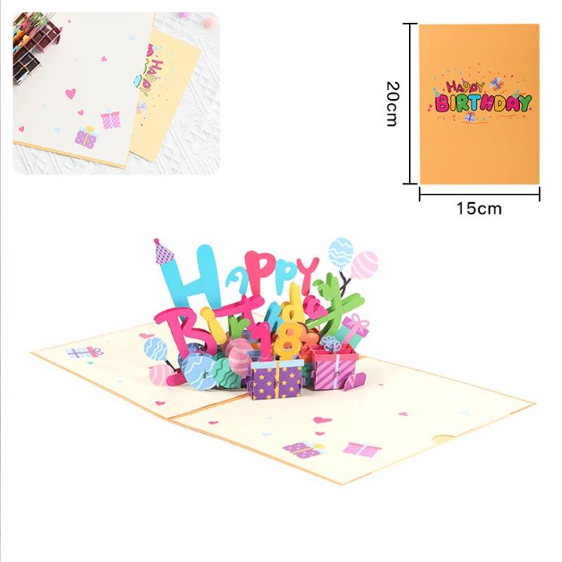バースデーカード おしゃれ オリジナル 数字 立体 誕生日カード 3D 手作り メッセージカード かわいい お祝い 封筒付き グリーティングカード レター カード | ブランド登録なし | 22