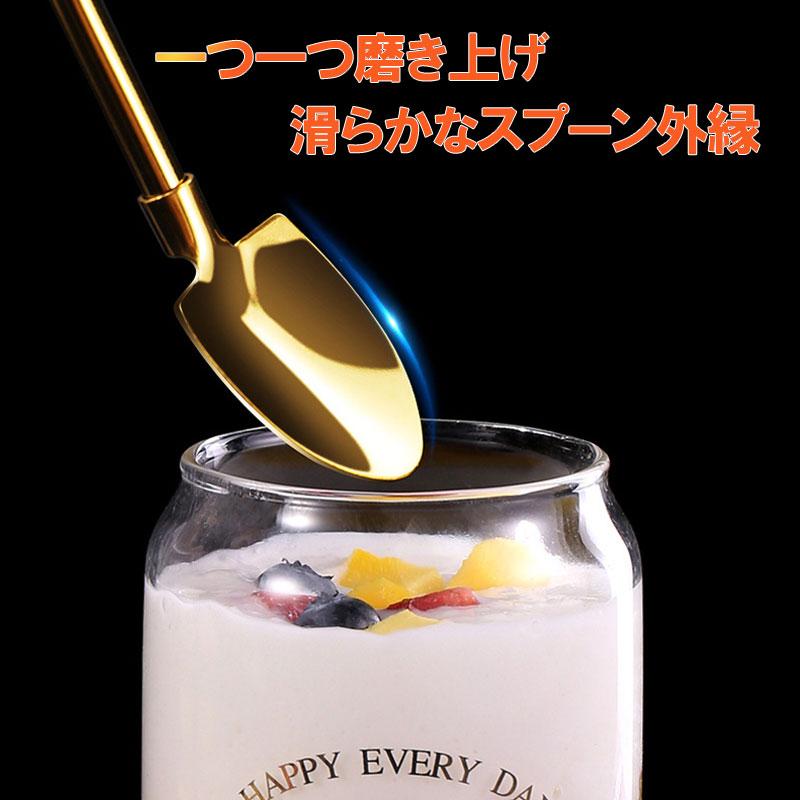 ステンレスストロー デザートスプーン パフェ ブラシ付き かき氷