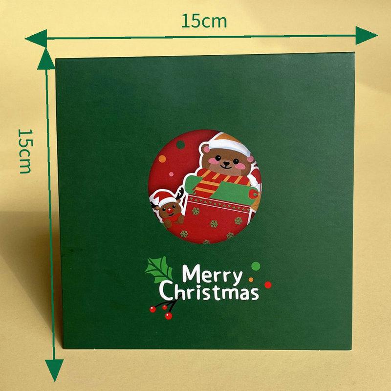 クリスマスカード 3D 立体 メッセージカード クリスマス ツリー サンタトナカイ かわいい 封筒付き グリーティングカード レター カード | ブランド登録なし | 14