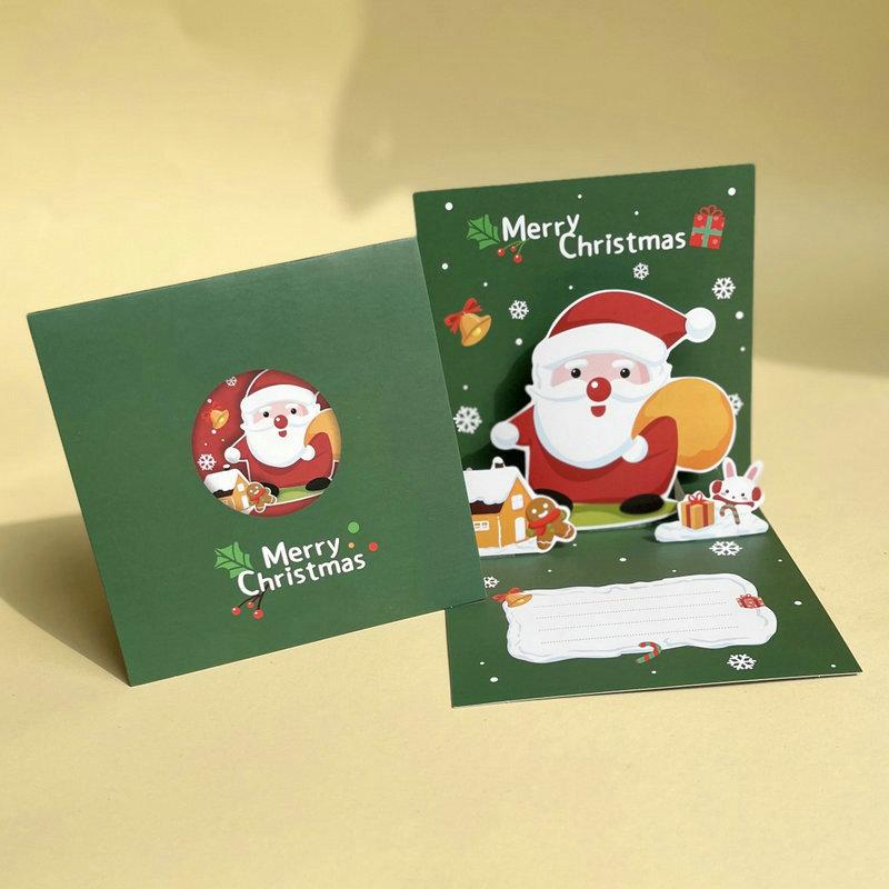 クリスマスカード 3D 立体 メッセージカード クリスマス ツリー サンタトナカイ かわいい 封筒付き グリーティングカード レター カード | ブランド登録なし | 19