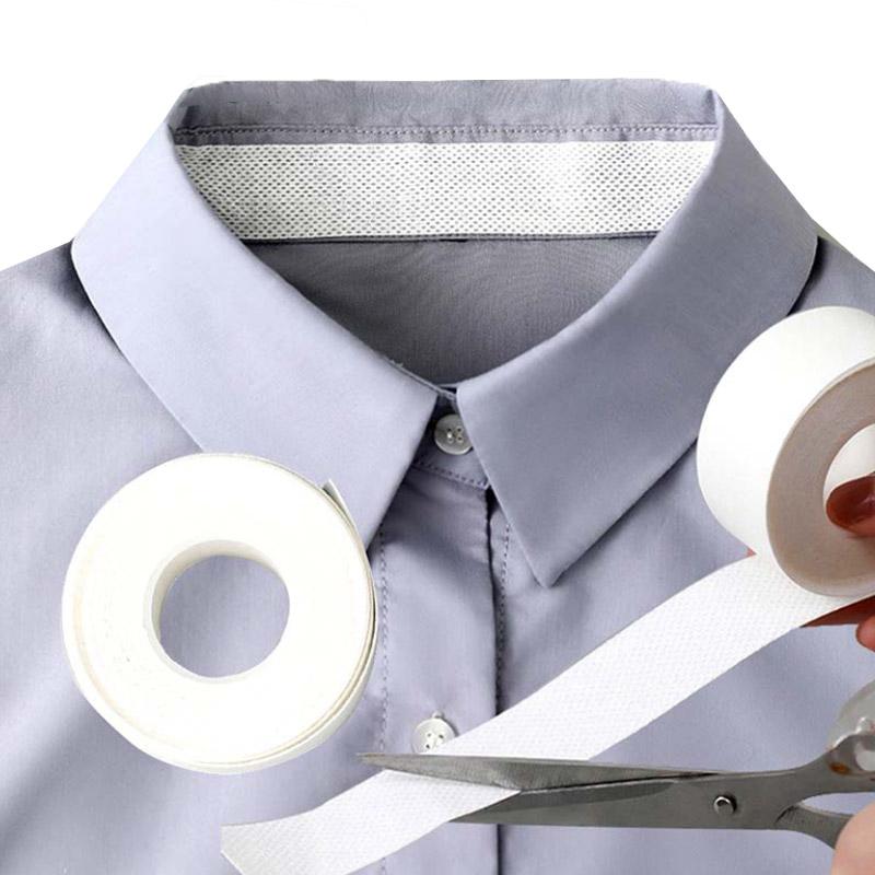 汗取りシート 不織布 襟 汗取りパット 5m かかと キャップ 帽子用 夏用 汗シミ防止 快適 インナー テープ 襟汚れ防止 テープ 直貼り | ブランド登録なし