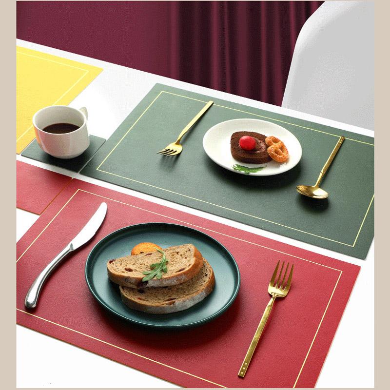 リバーシブル ランチョンマット 北欧 ランチマット 洗える 撥水 高級 ノーアイロン 滑り止め PUレザー しわになりにくい 防水  おしゃれ 30×40 抗菌 食器置き | ブランド登録なし | 10