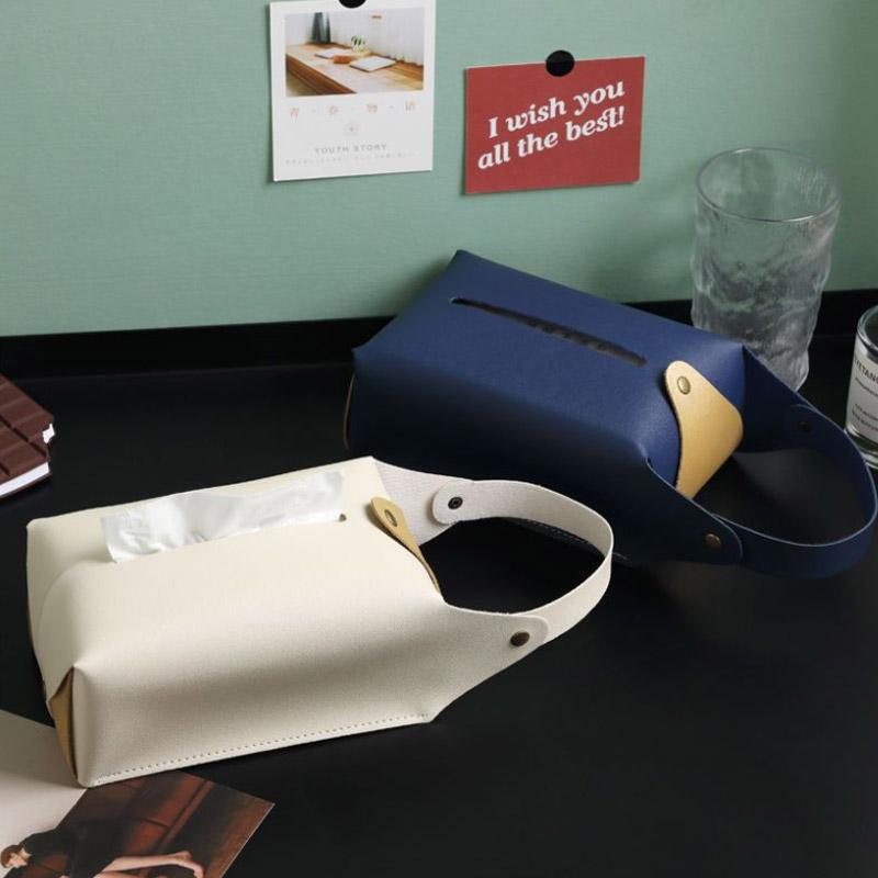 ティッシュケース 吊り下げ 車 おしゃれ ティッシュカバー かわいい 北欧 壁掛け ティッシュ ケース PUレザー 車用ティッシュケース | ブランド登録なし | 05