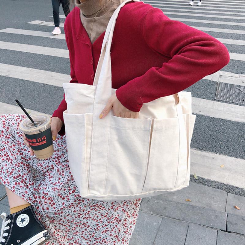 トートバッグ 帆布 レディース メンズ おしゃれ 20代 キャンバス 大きめ ブランド かわいい 軽量 ランチバッグ | ブランド登録なし | 03